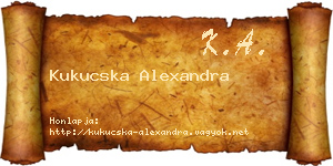 Kukucska Alexandra névjegykártya