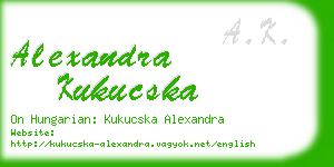 alexandra kukucska business card